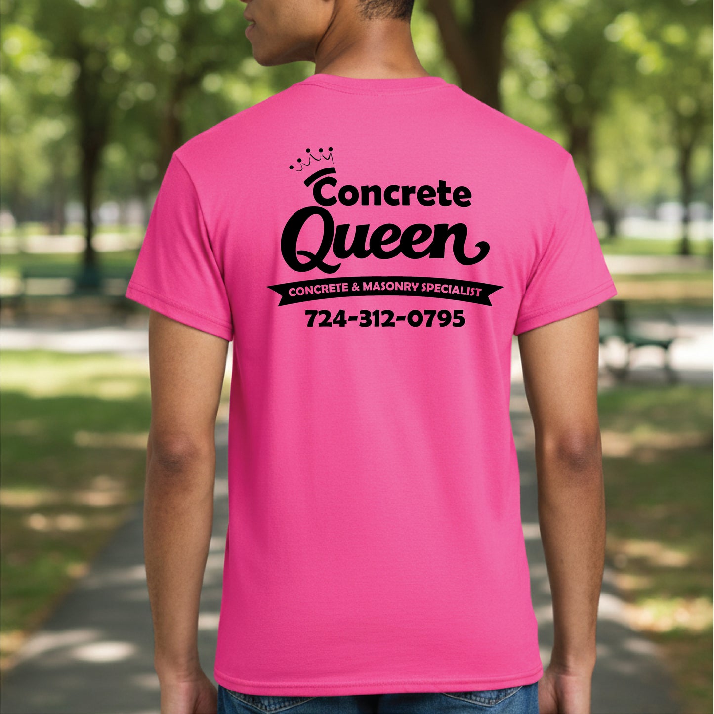 Concrete Queen Neon Pink Tee