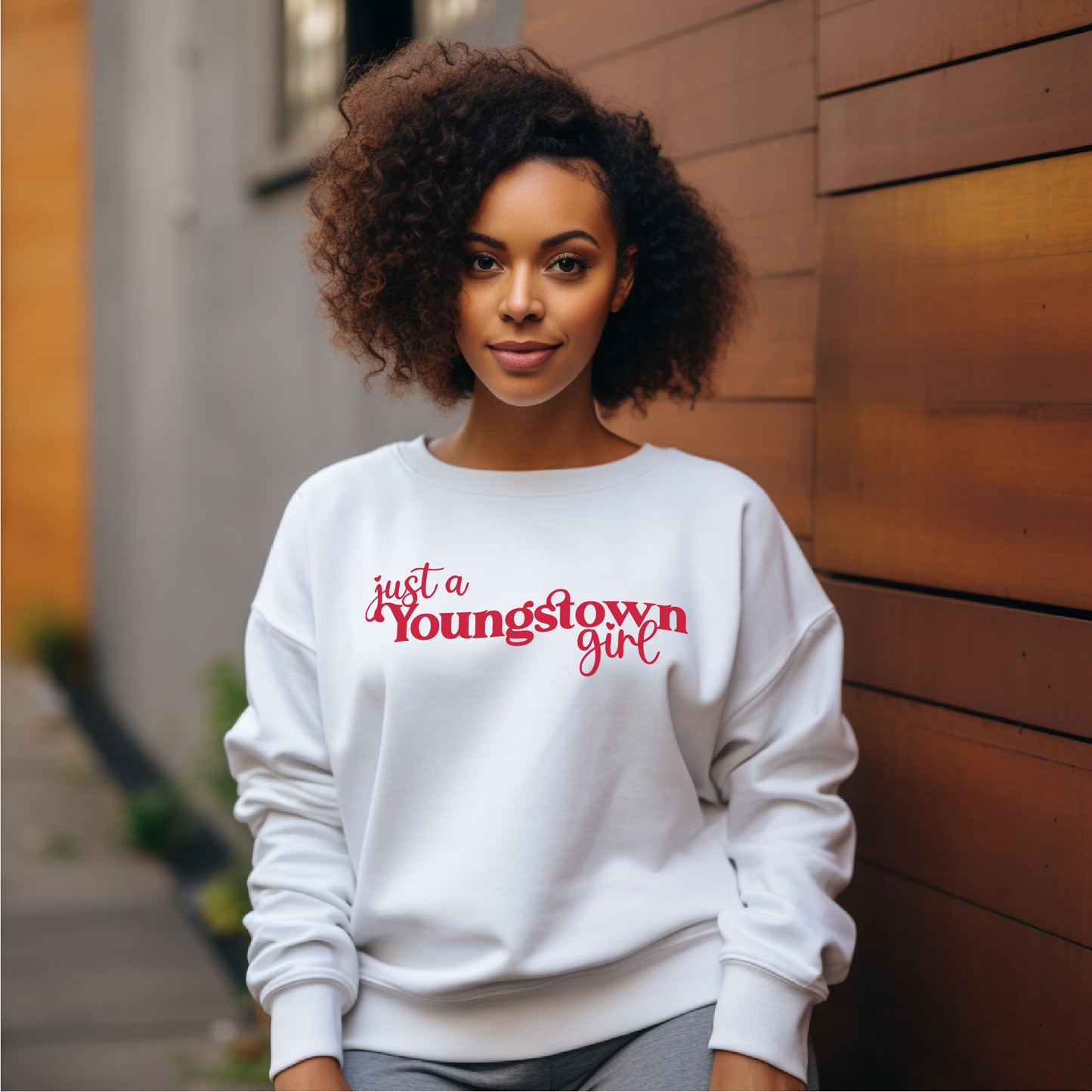 Just A Youngstown Girl Crewneck Sweatshirt