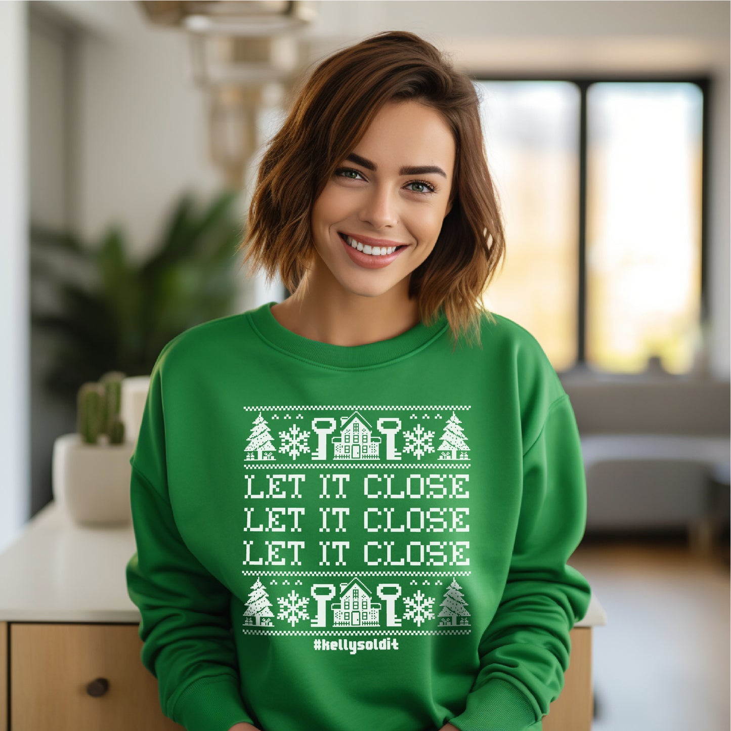 KWA Let It Close Ugly Sweater Crewneck Sweatshirt