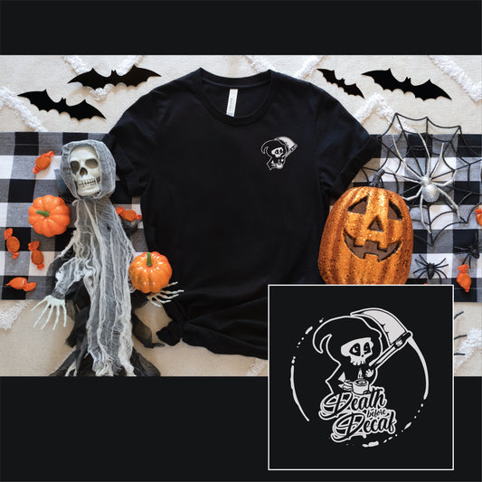 Death Before Decaf Reaper Tee