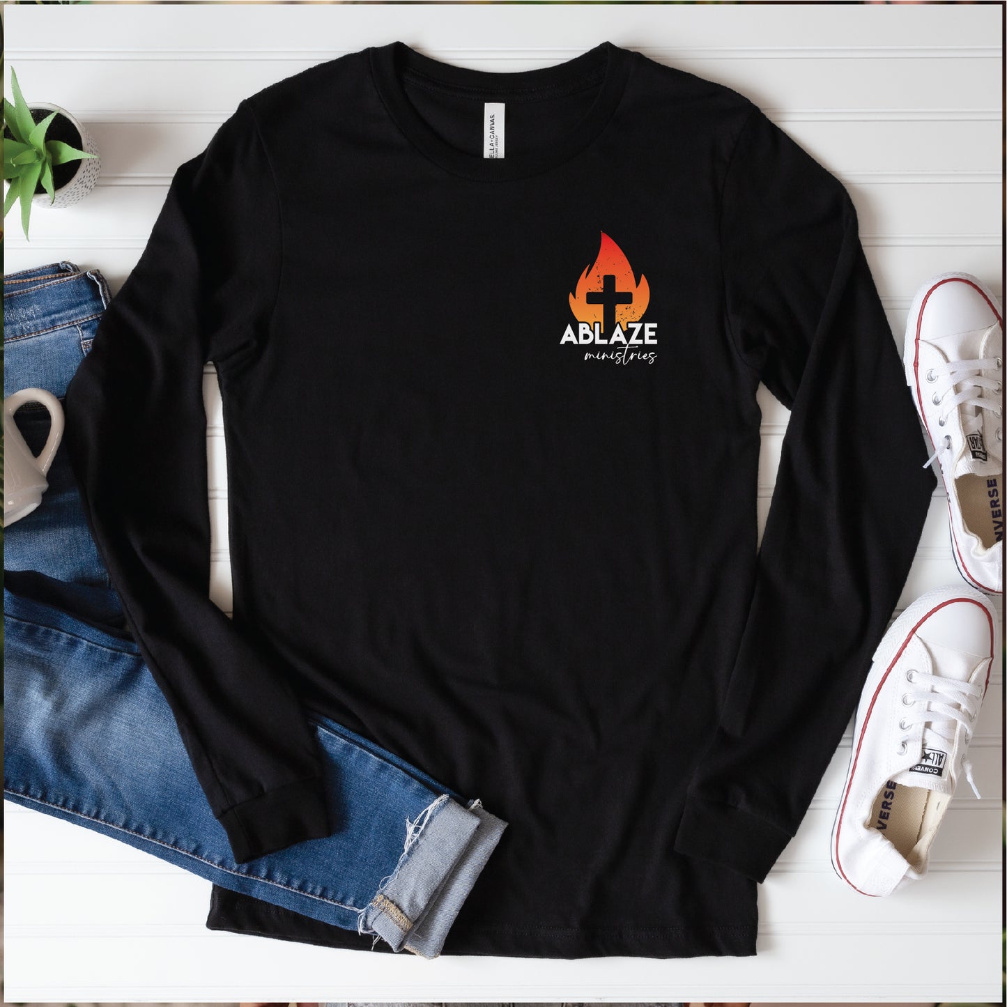 Ablaze Set The World on Fire Long Sleeve Tee