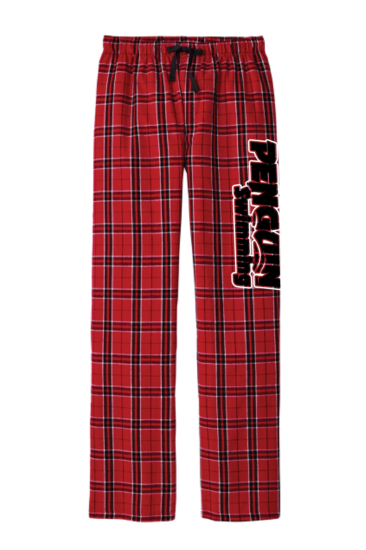 Penguin Swim Red Flannel Pants