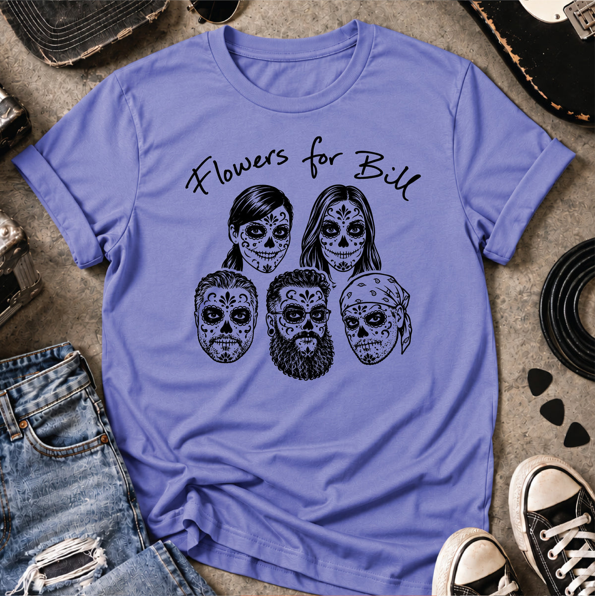 F4B Sugar Skull Tee - Available in 5 colors