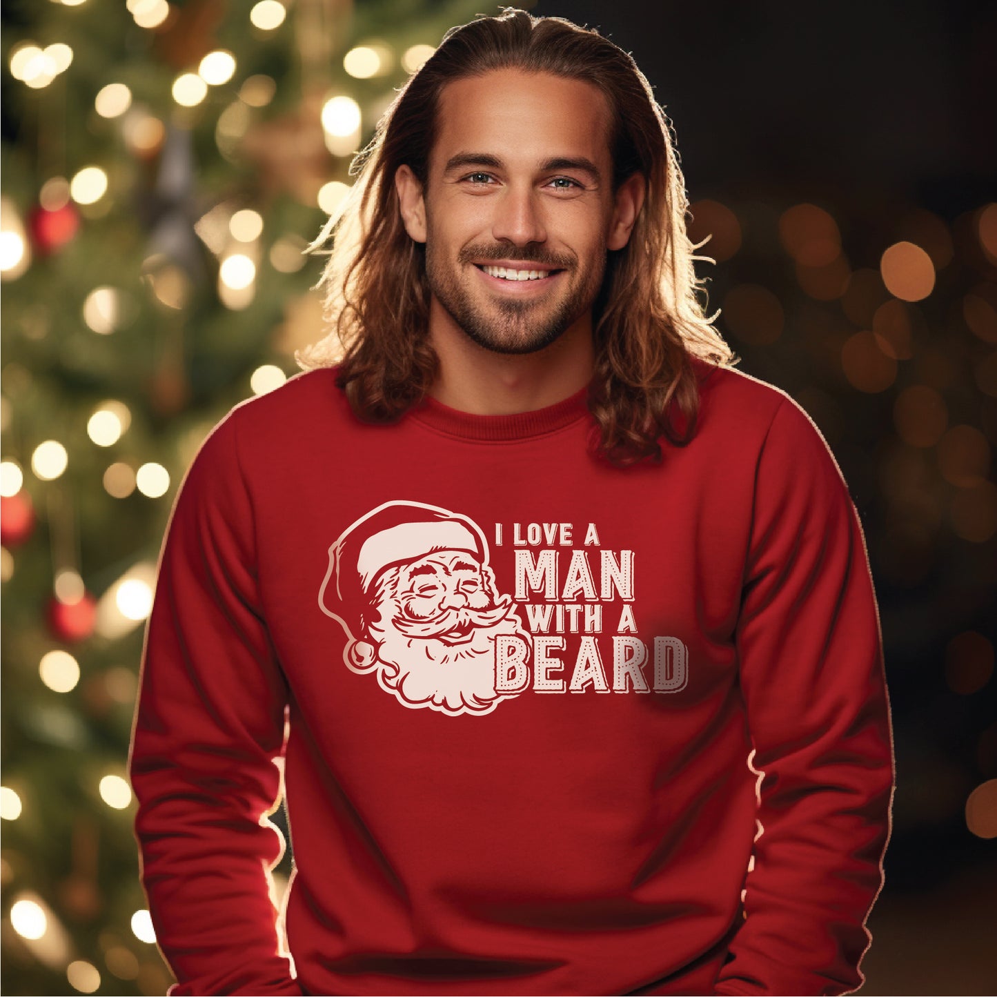 I Love a Man With a Beard Crewneck Sweatshirt