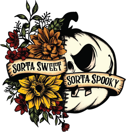 Sorta Sweet, Sorta Spooky Floral Pumpkin T-Shirt