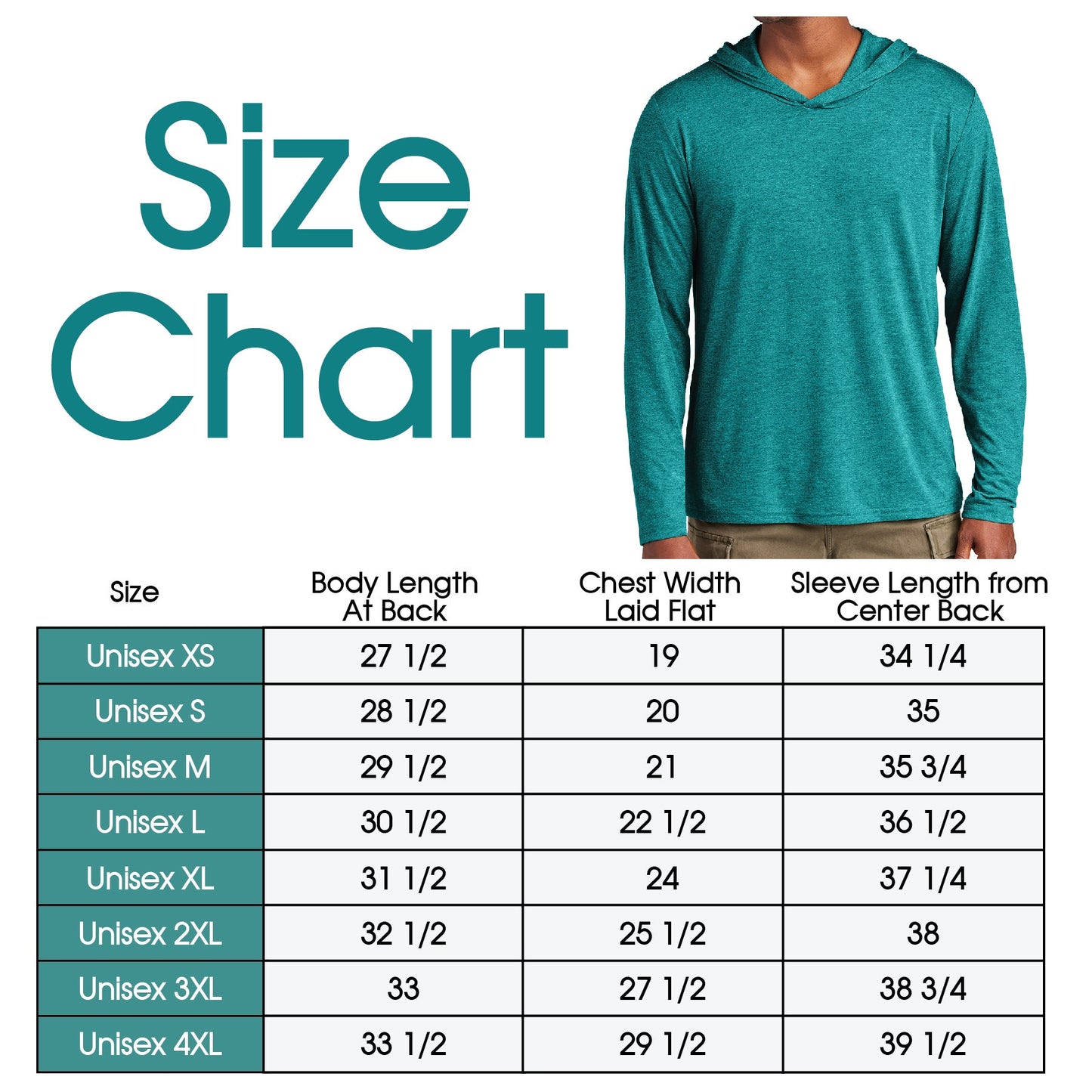 On Tuesdays We Wear Teal Adult Hooded Tri-Blend Long Sleeve Tee