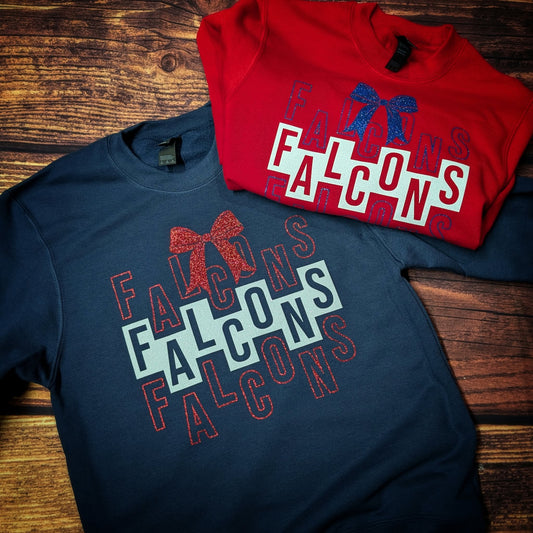 Glitter Bow - Falcons