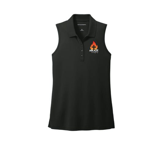 Ablaze Logo Ladies Sleeveless Polo