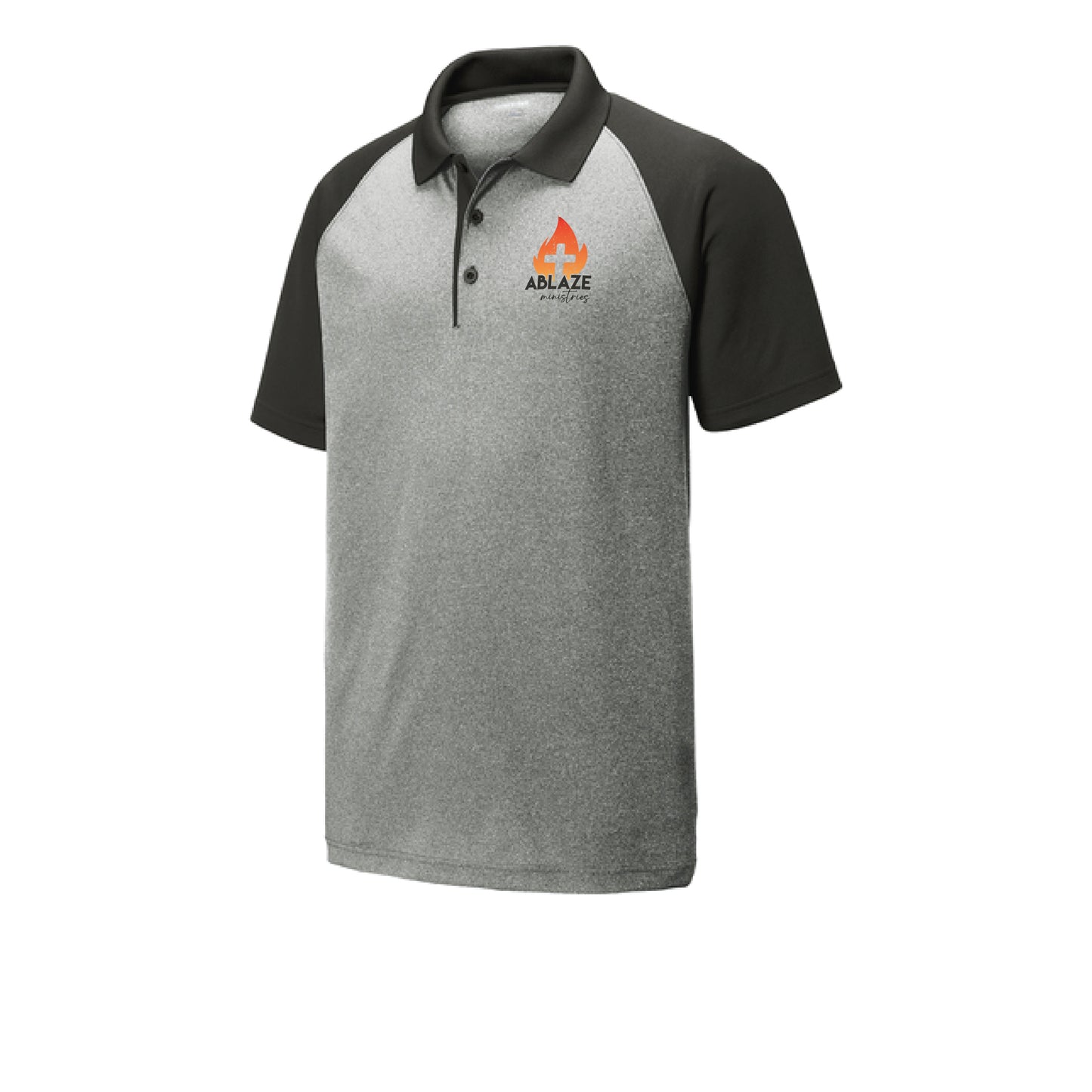 Ablaze Logo Unisex Raglan Polo