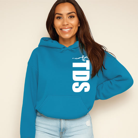 The Dancing School New Logo Antique Sapphire Hoodie - Adult Only