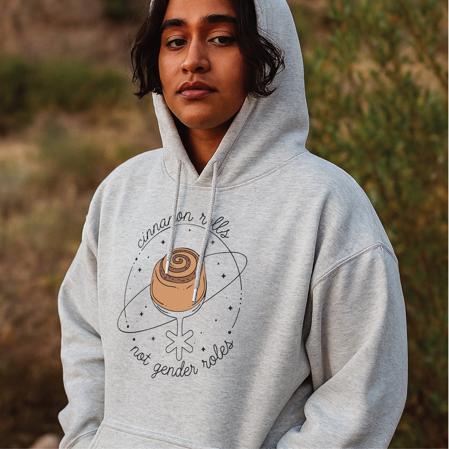Cinnamon Rolls, not Gender Roles Hooded Sweatshirt