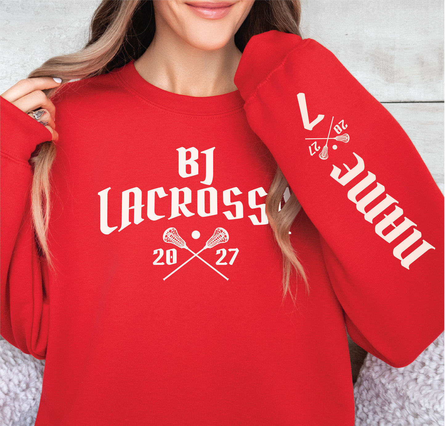 BJ Lacrosse Customized Sleeve Crew