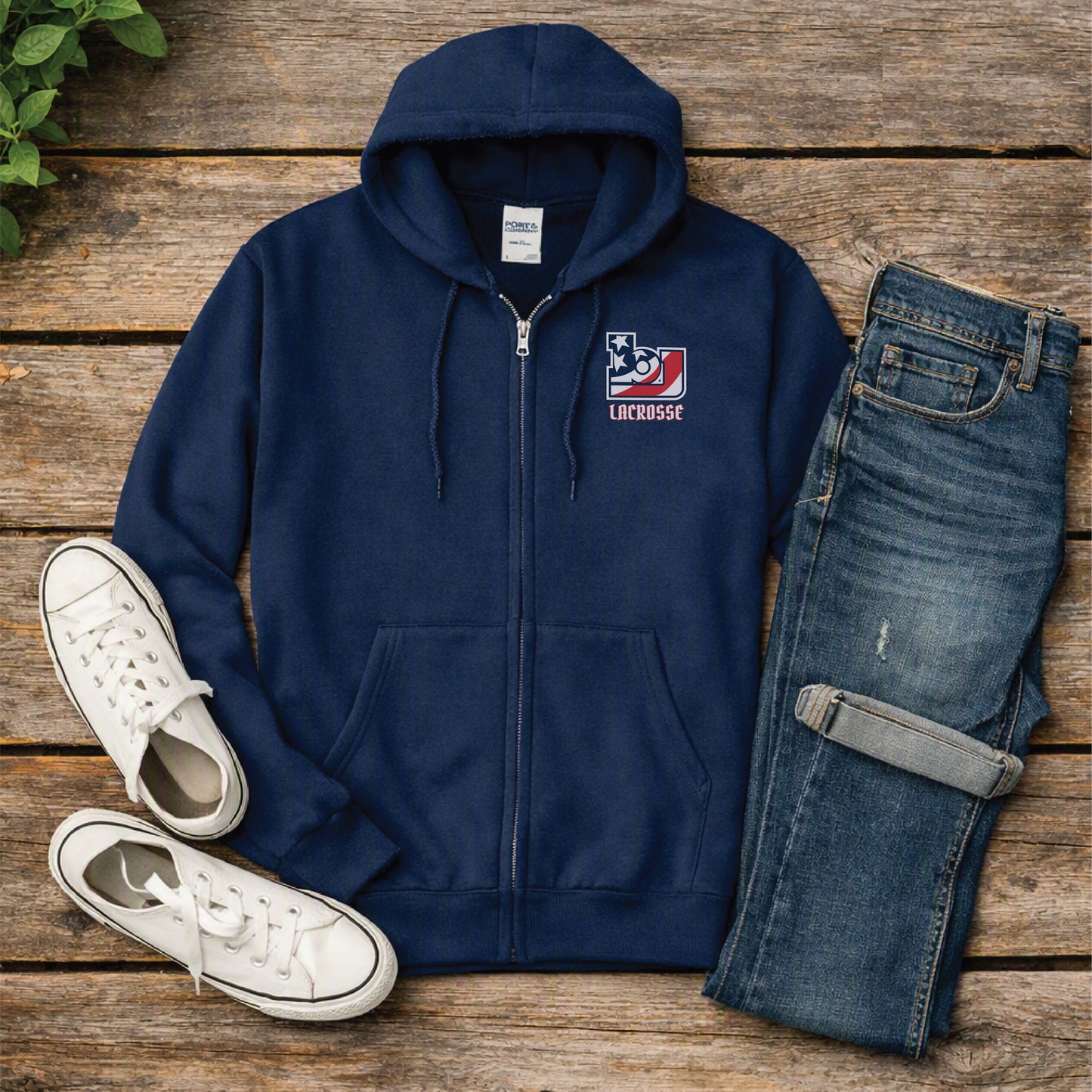 BJ Lacrosse Customized Full Zip Hoodie