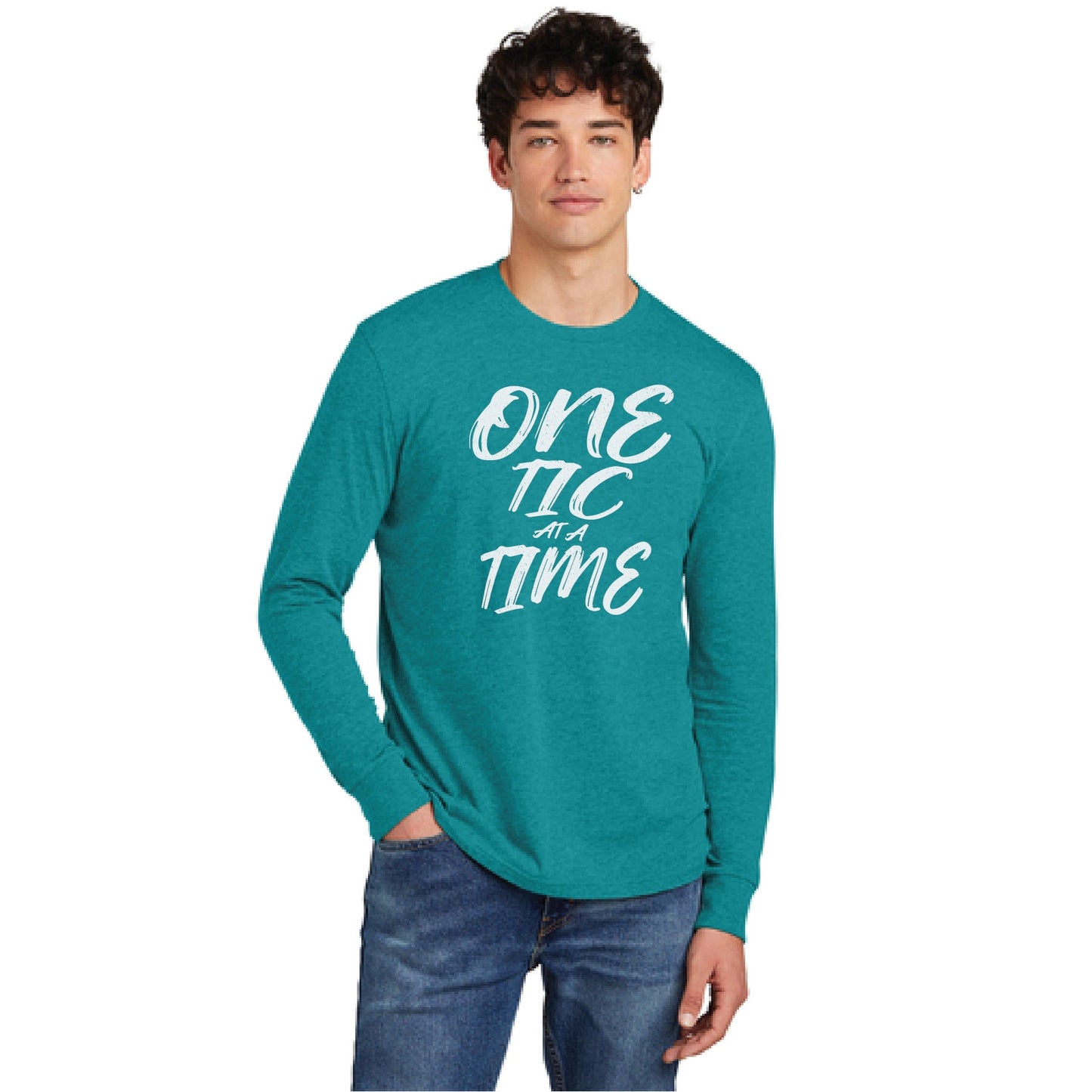Distressed Logo Long Sleeve Tee
