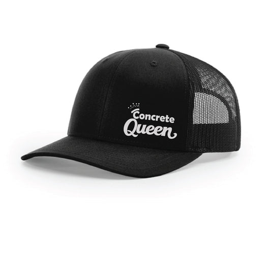 Concrete Queen Black Cap, White Logo