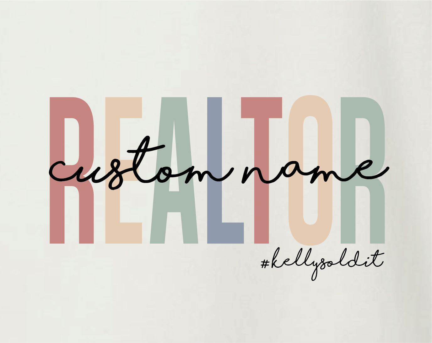 KWA Rainbow Realtor Customized Ladies Crewneck Sweatshirt