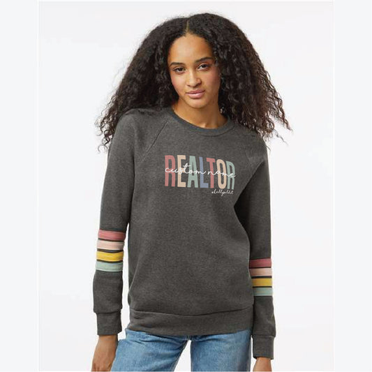 KWA Rainbow Realtor Customized Ladies Crewneck Sweatshirt
