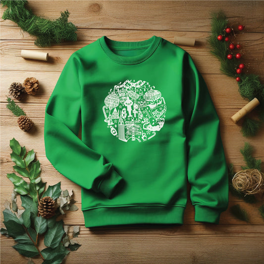 Elf Collage Crewneck Sweatshirt