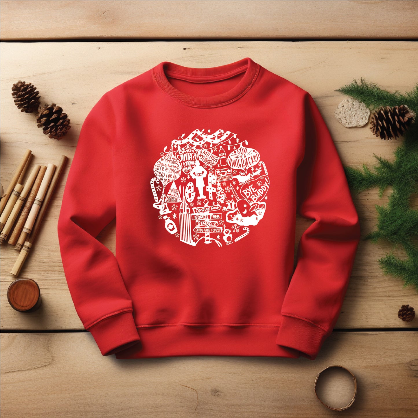 Elf Collage Crewneck Sweatshirt