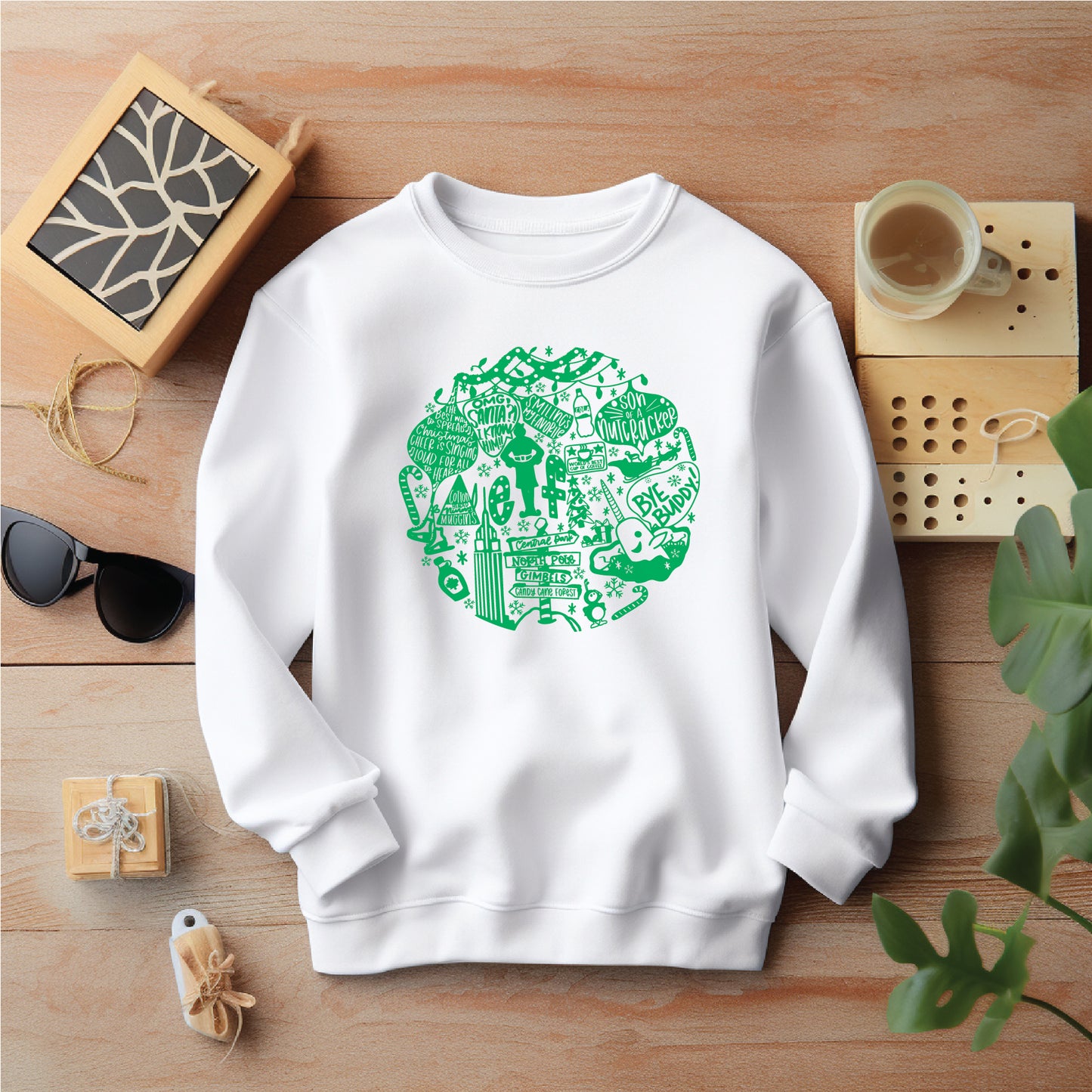 Elf Collage Crewneck Sweatshirt