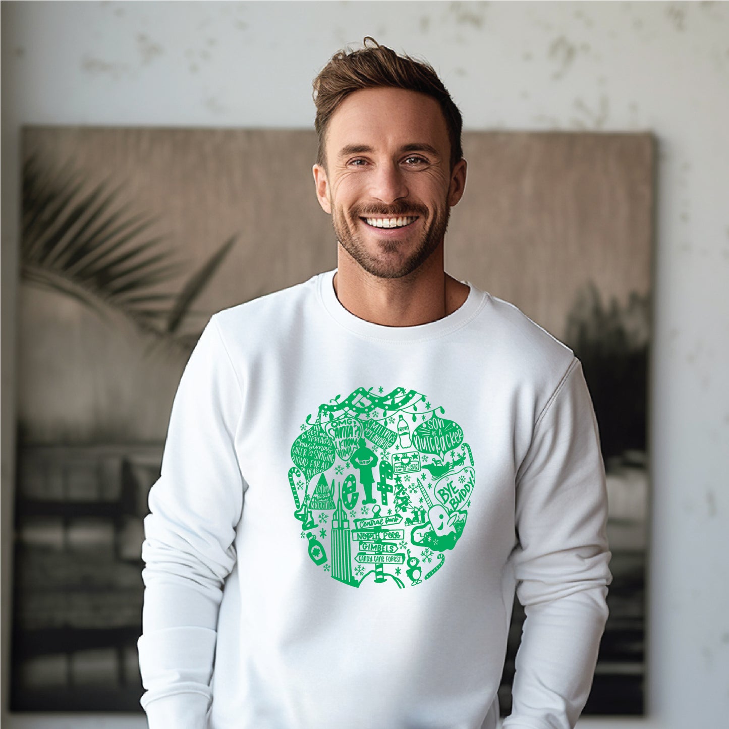 Elf Collage Crewneck Sweatshirt