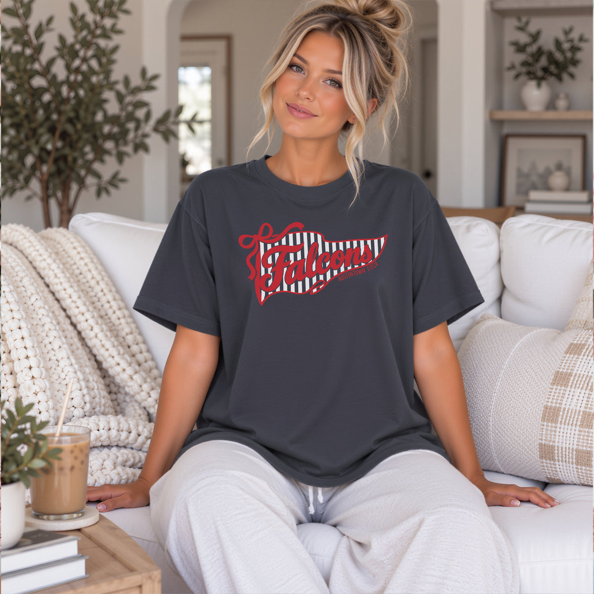 Comfort Colors Falcons Pennant Tee