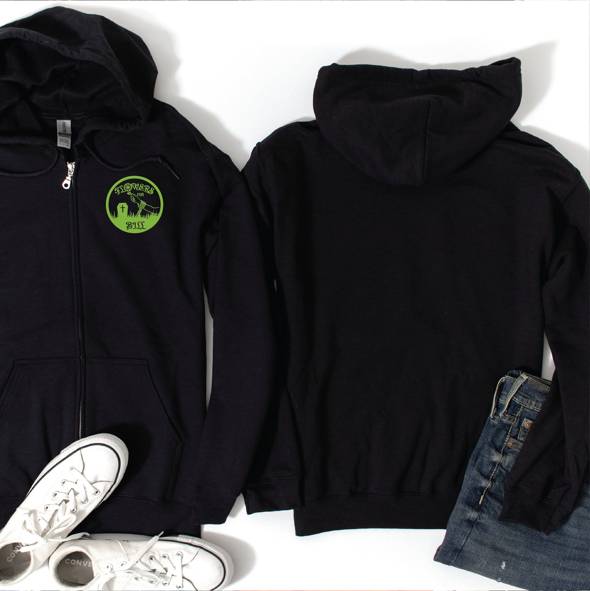 Flowers for Bill Logo Zip Hoodie