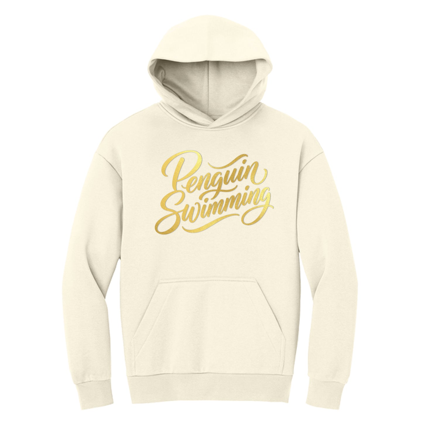 Penguin Script Gold Foil Heavyweight Hoodie