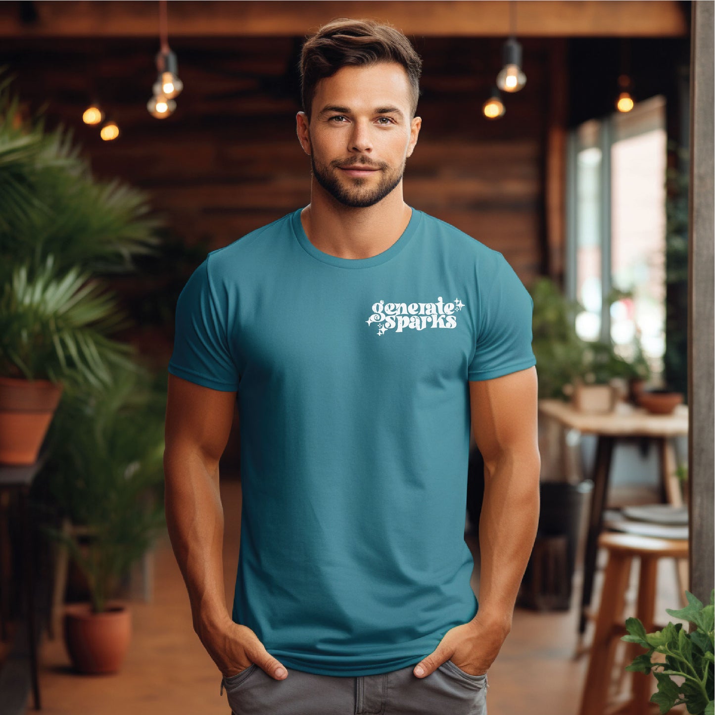Retro Spark Tee – Hand-Drawn Edition