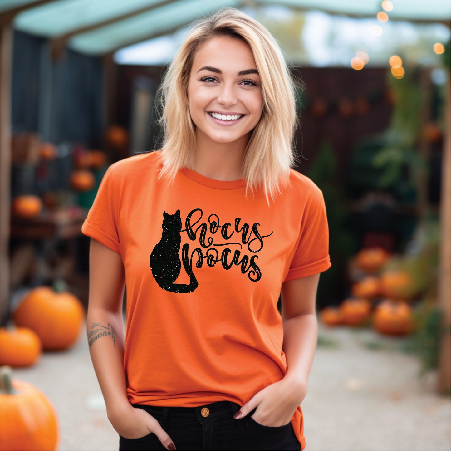 Hocus Pocus Thackery Binx Tee Shirt - Optional Glitter