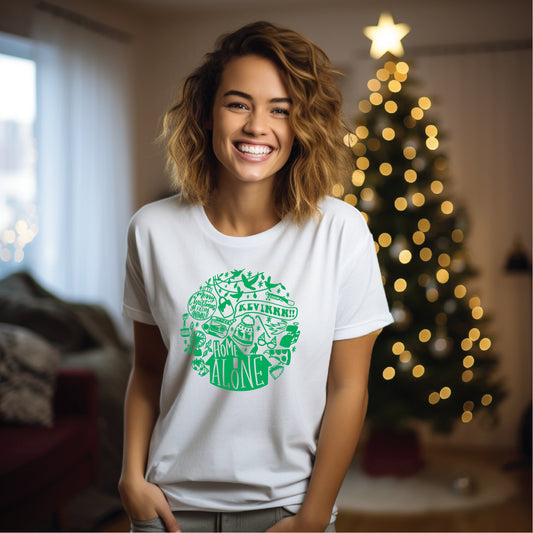Home Alone Collage Christmas Tee