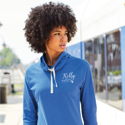 KWA Ladies New Era Cowl Neck Thumbhole Tee