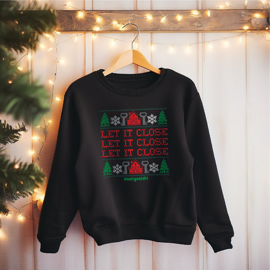 KWA Let It Close Ugly Sweater Crewneck Sweatshirt