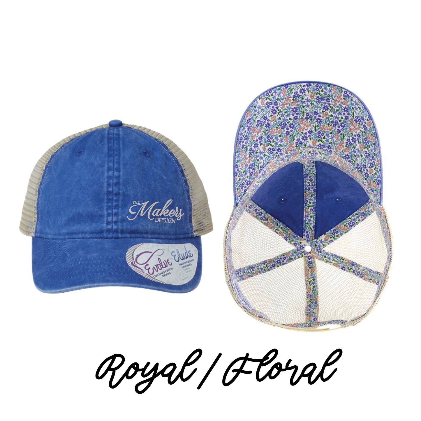Makers Ladies Ponytail Pattern Cap - 14 Colors!