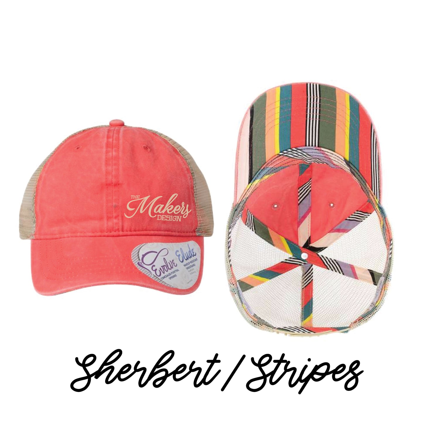 Makers Ladies Ponytail Pattern Cap - 14 Colors!