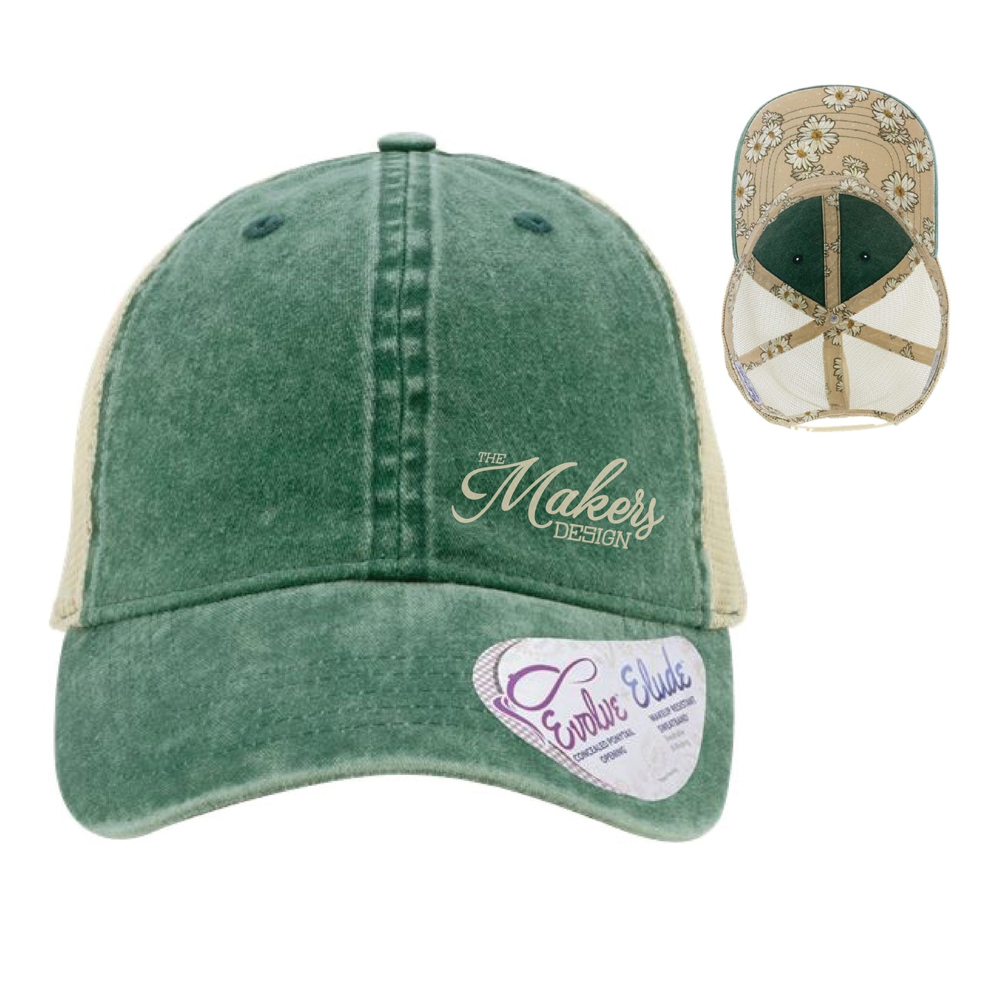 Makers Ladies Ponytail Pattern Cap - 14 Colors!