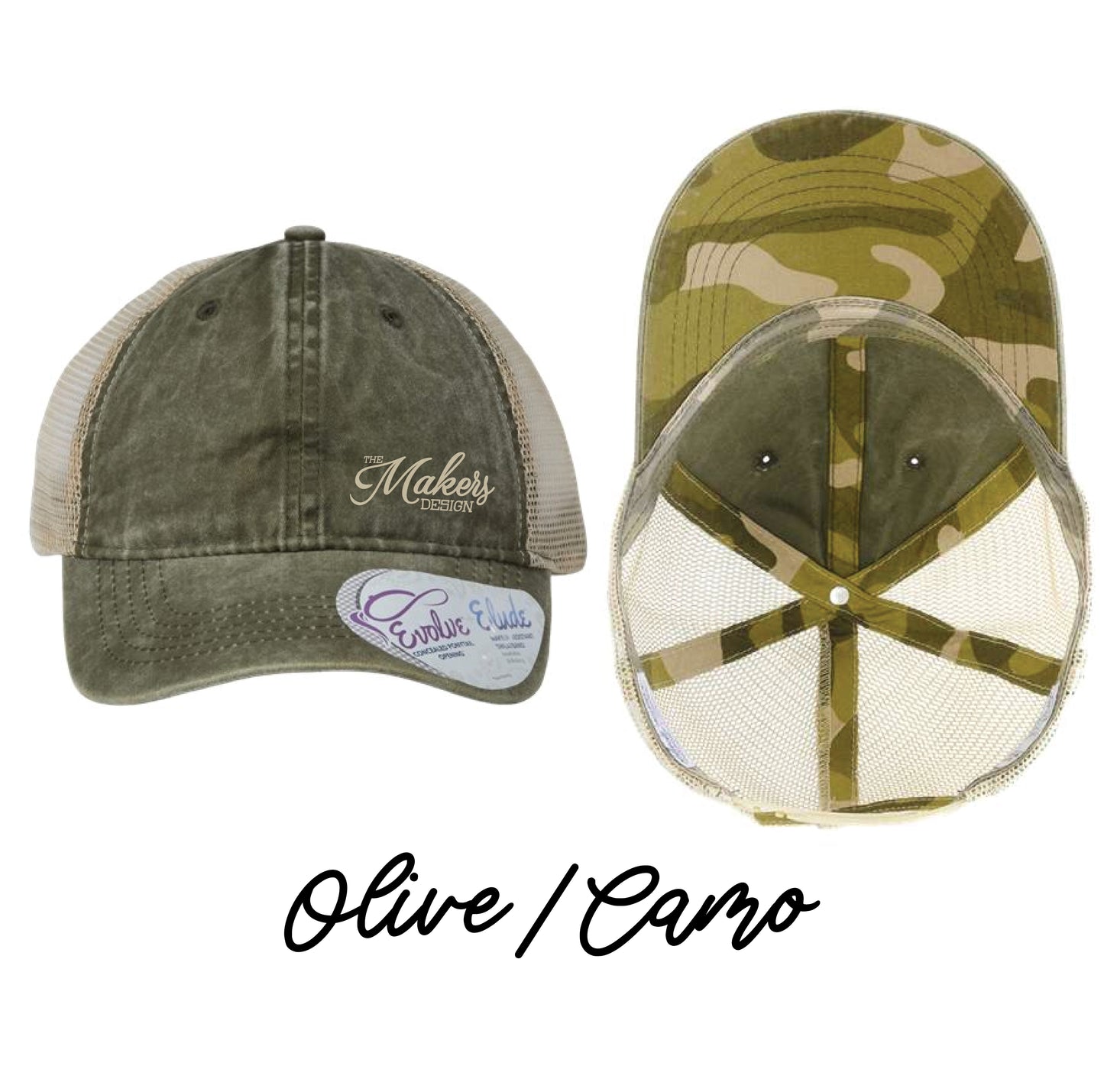 Makers Ladies Ponytail Pattern Cap - 14 Colors!