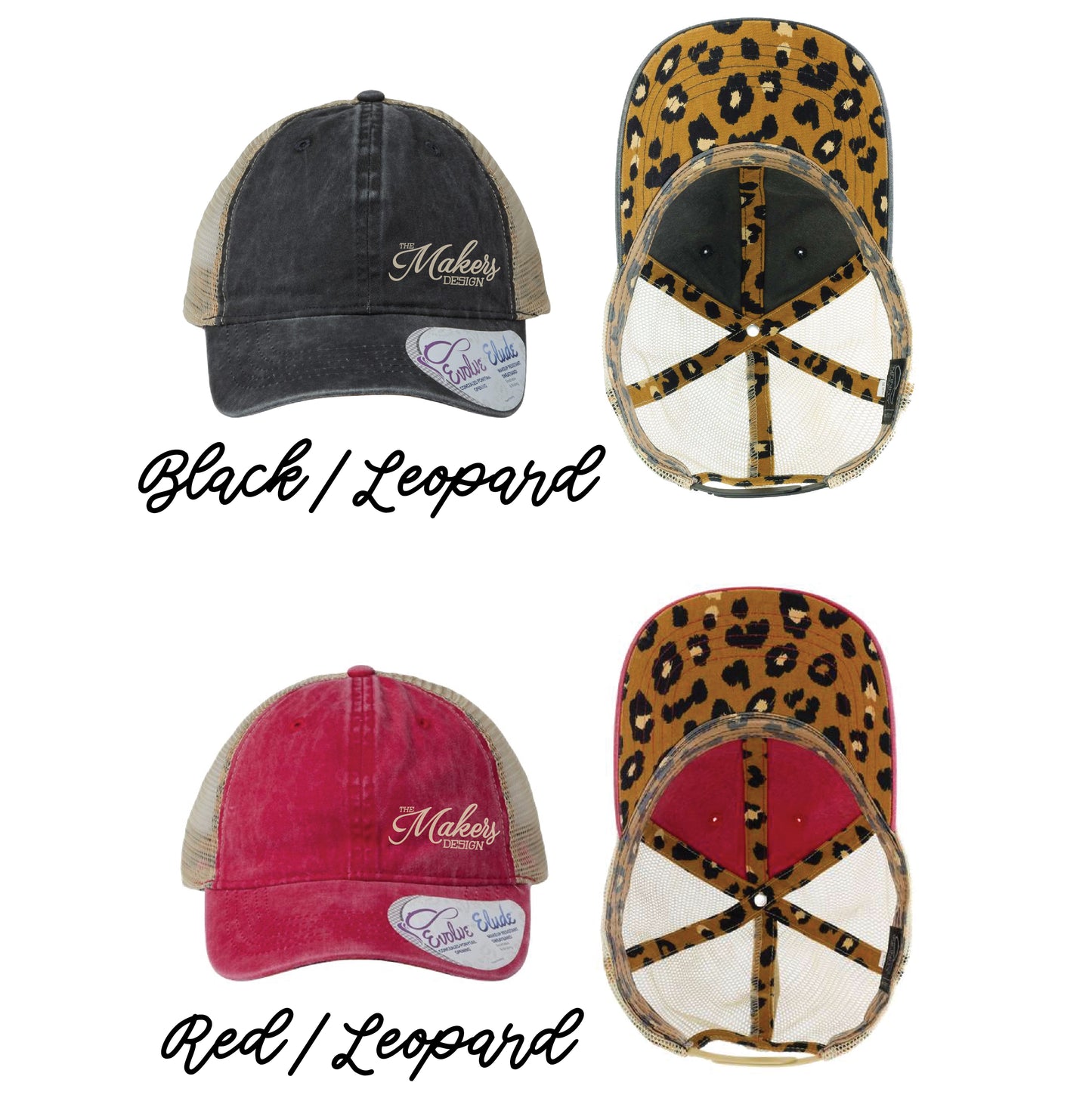 Makers Ladies Ponytail Pattern Cap - 14 Colors!