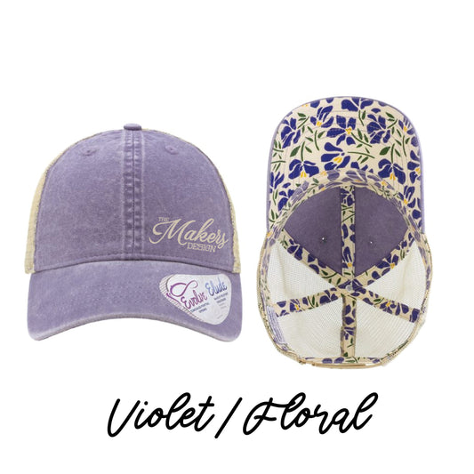 Makers Ladies Ponytail Pattern Cap - 14 Colors!