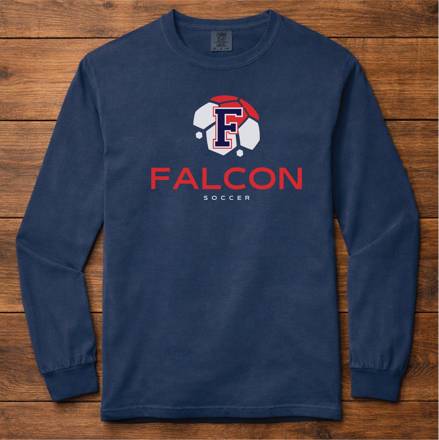 Comfort Colors Falcon Soccer Long Sleeve Tee