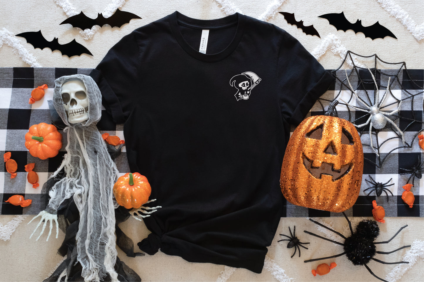 Death Before Decaf Reaper Tee