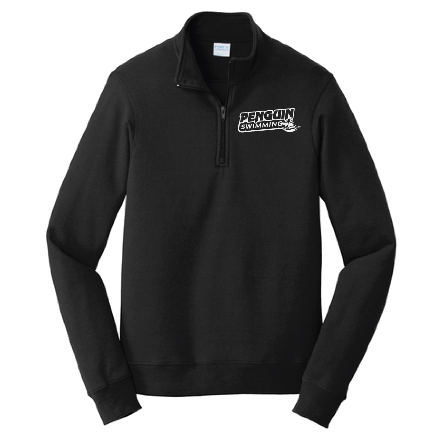 Penguin Swim Black 1/4 Zip Pullover Sweatshirt