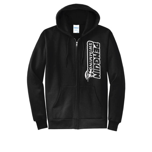 Penguin Swim Black Zip Hoodie