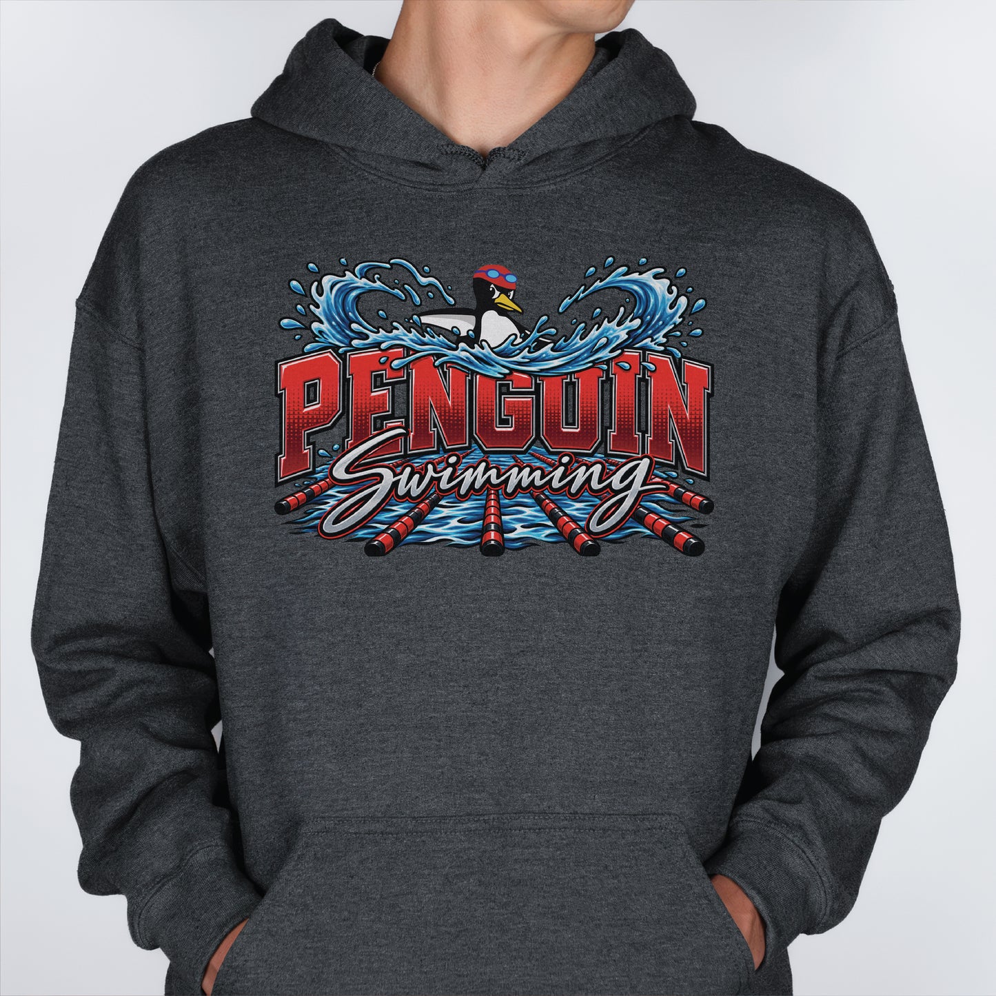 Penguin Swimming 26 Hoodie - 4 Colors