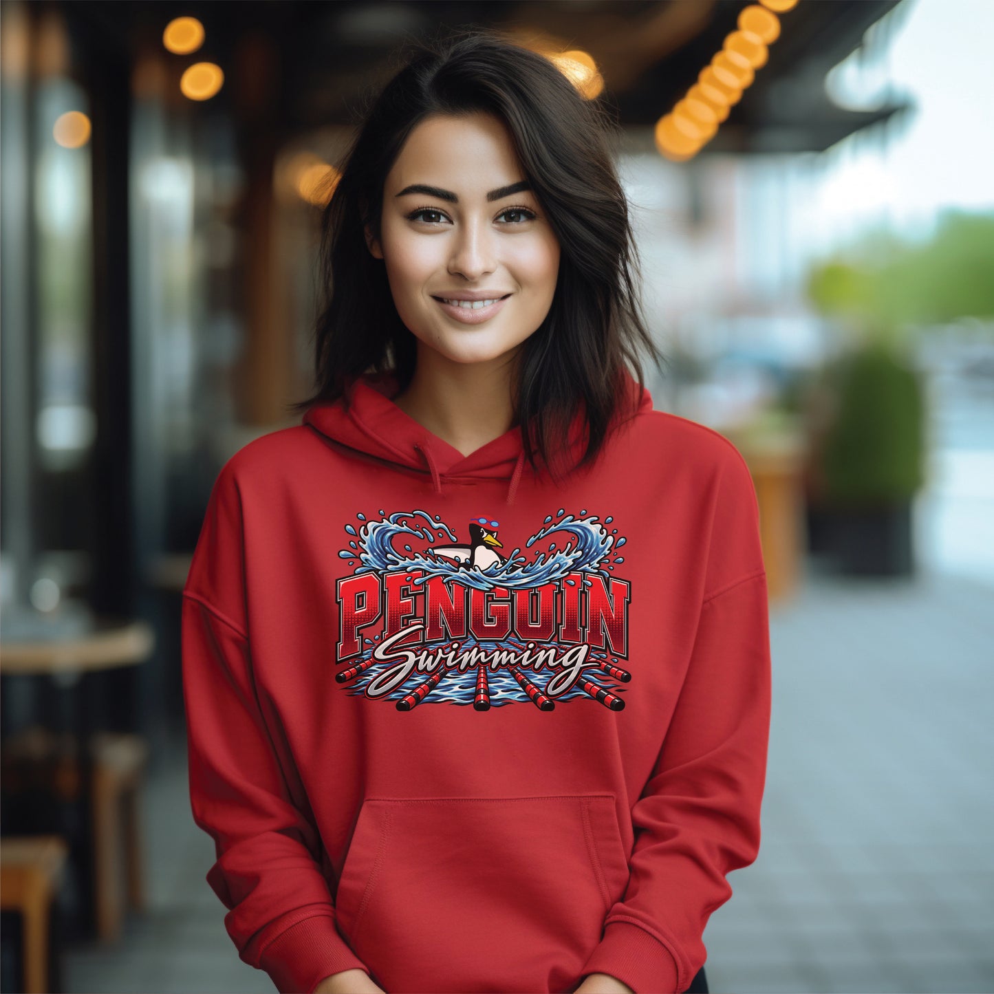 Penguin Swimming 26 Hoodie - 4 Colors