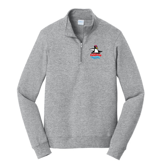 Penguin Swim Grey 1/4 Zip Pullover Sweatshirt