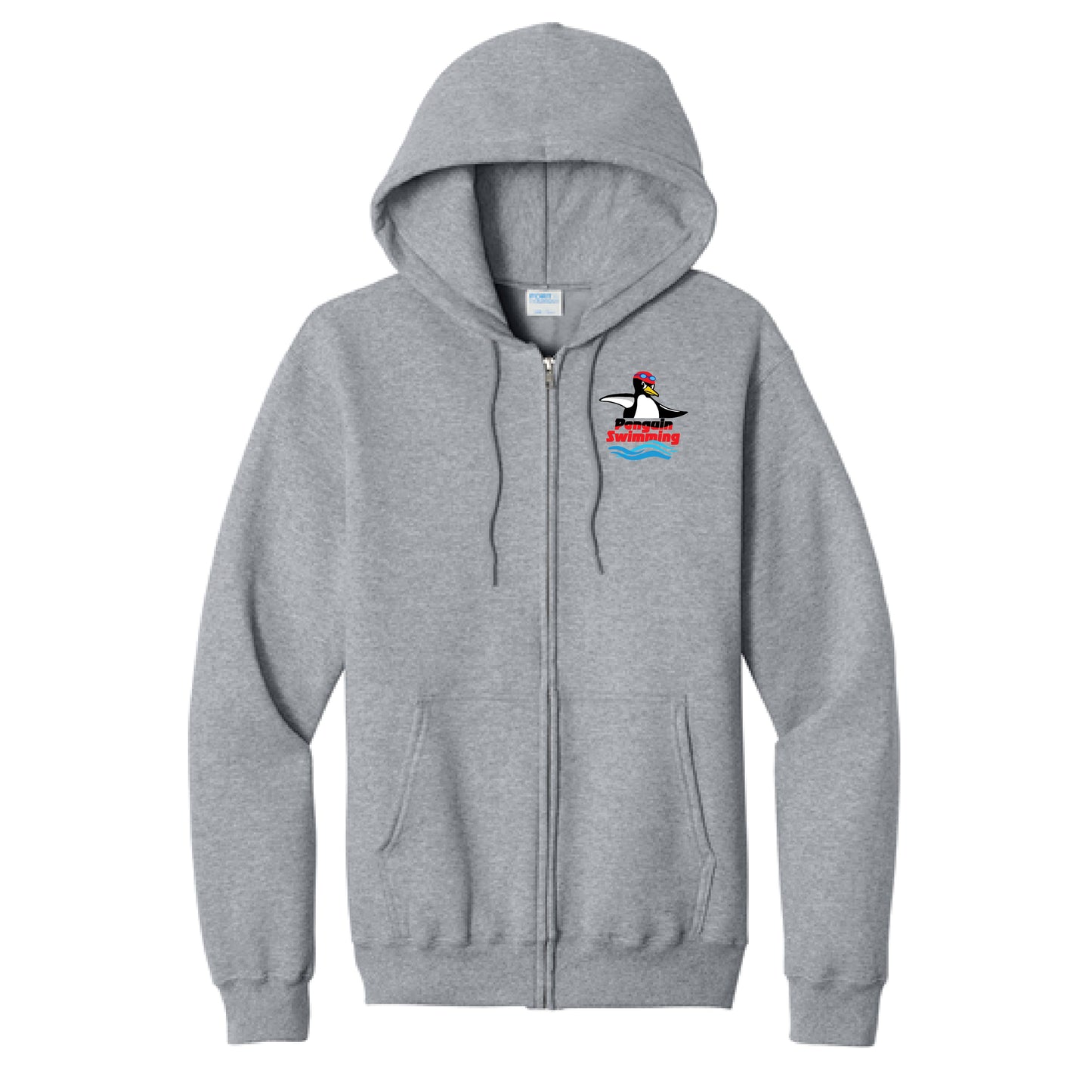 Penguin Swim Grey Zip Hoodie