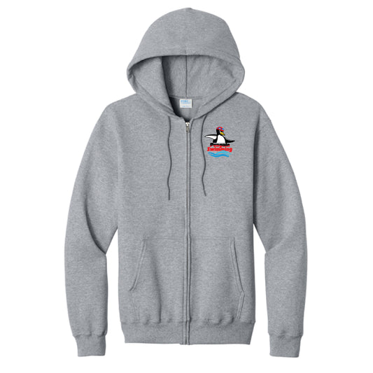 Penguin Swim Grey Zip Hoodie
