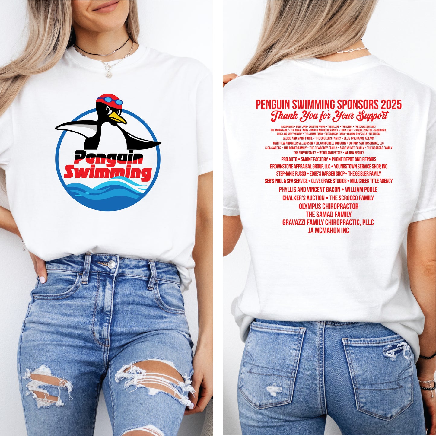 Penguin Swimming Sponsor Tee 2025