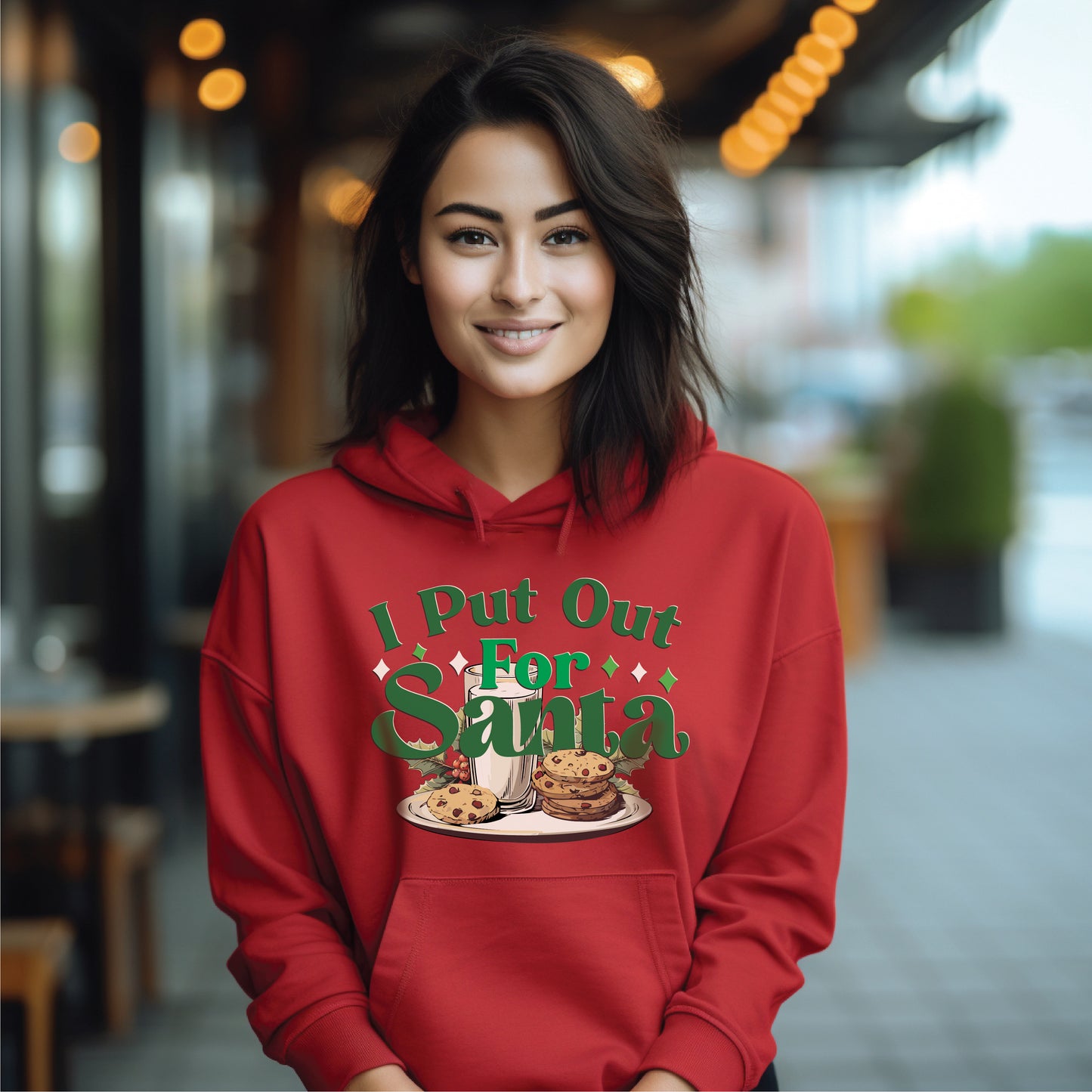 I Put Out for Santa Hooded Sweatshirt